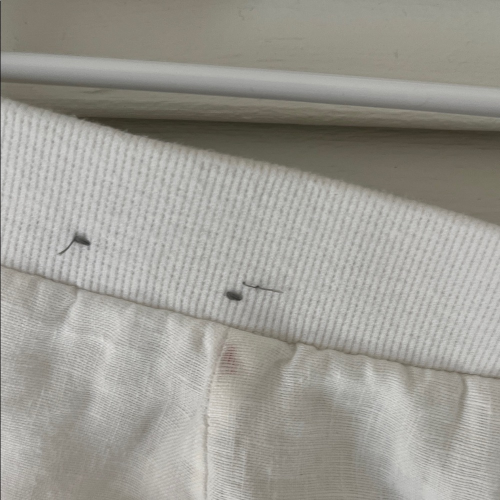 JM Collection White Linen Wide leg Drawstring Pants - Picture 2 of 8